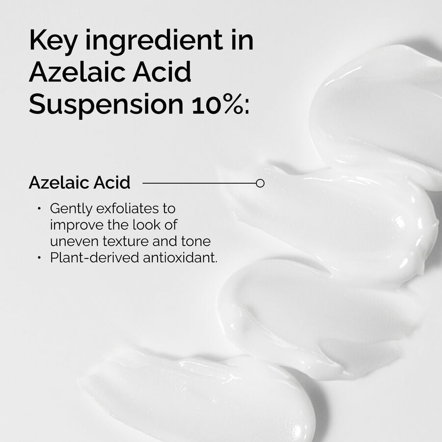 The Ordinary Azelaic Acid Suspension 10% for look of redness | 30ml/100ml, morning & evening use