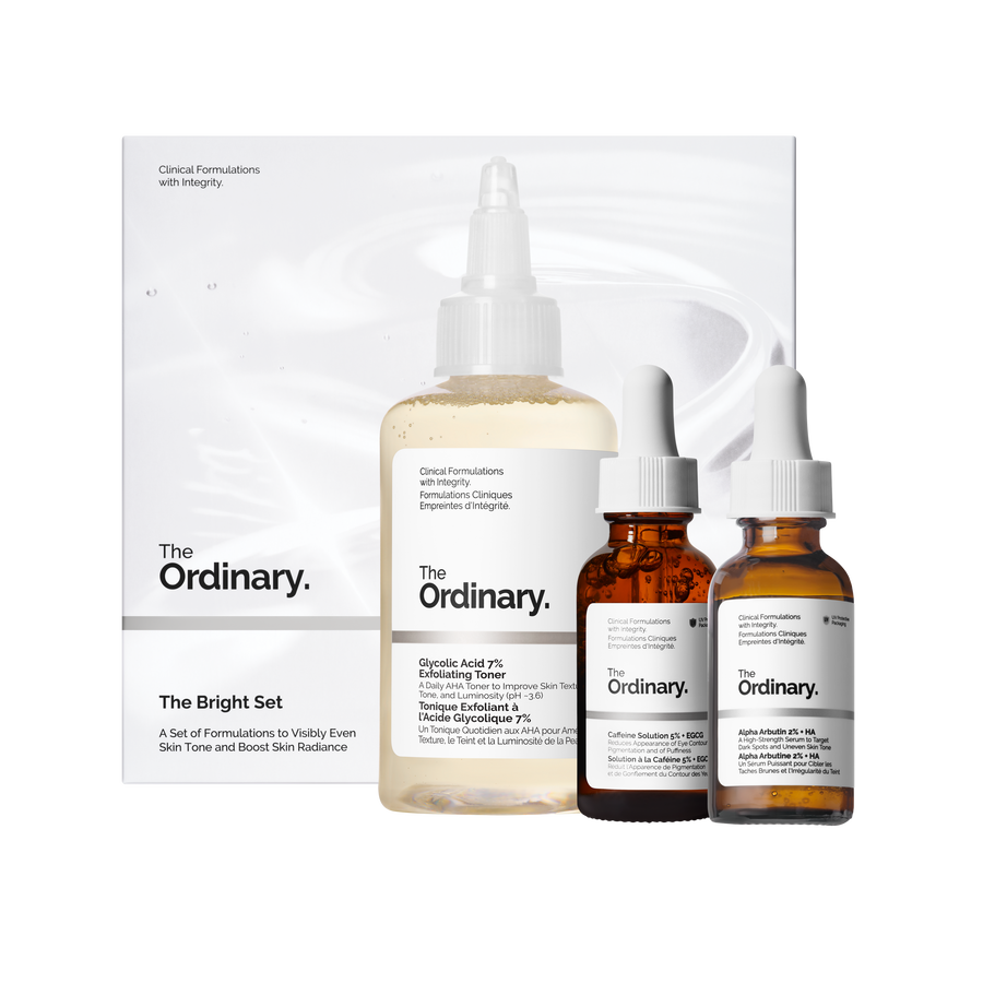 The Ordinary The Bright Set for textural irregularities | morning & evening use