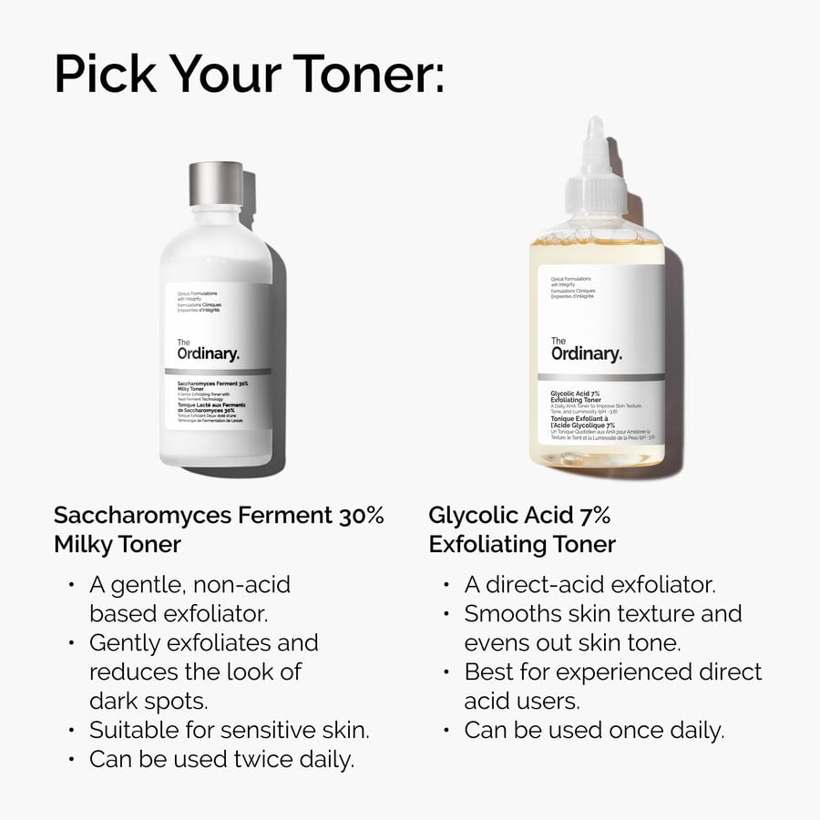 The Ordinary Saccharomyces Ferment 30% Milky Toner for uneven skin tone | 100ml, morning & evening use