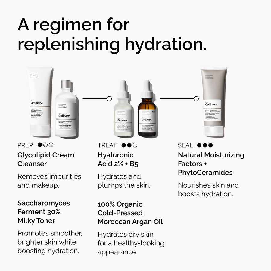 The Ordinary 100% Organic Cold-Pressed Moroccan Argan Oil for dryness | 30ml, morning & evening use