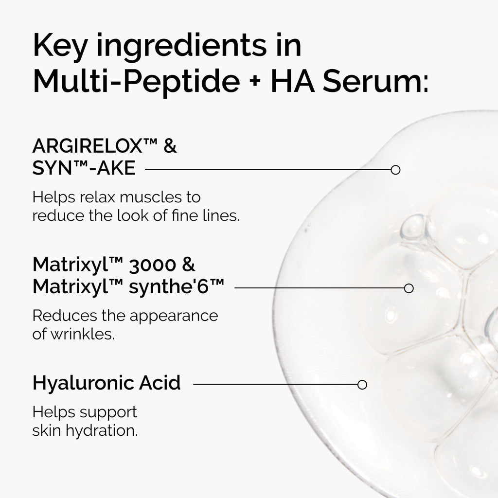The Ordinary Multi-Peptide + HA Serum for early signs of aging | 30ml/60ml, morning & evening use