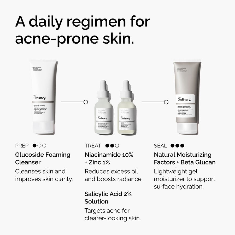 The Ordinary Salicylic Acid 2% Solution Water-Based Serum for textural irregularities | 30ml, evening use