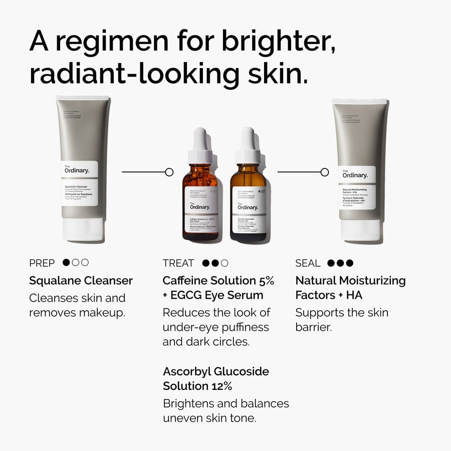 The Ordinary Caffeine Solution 5% + EGCG Eye Serum for dark circles | 30ml, morning & evening use