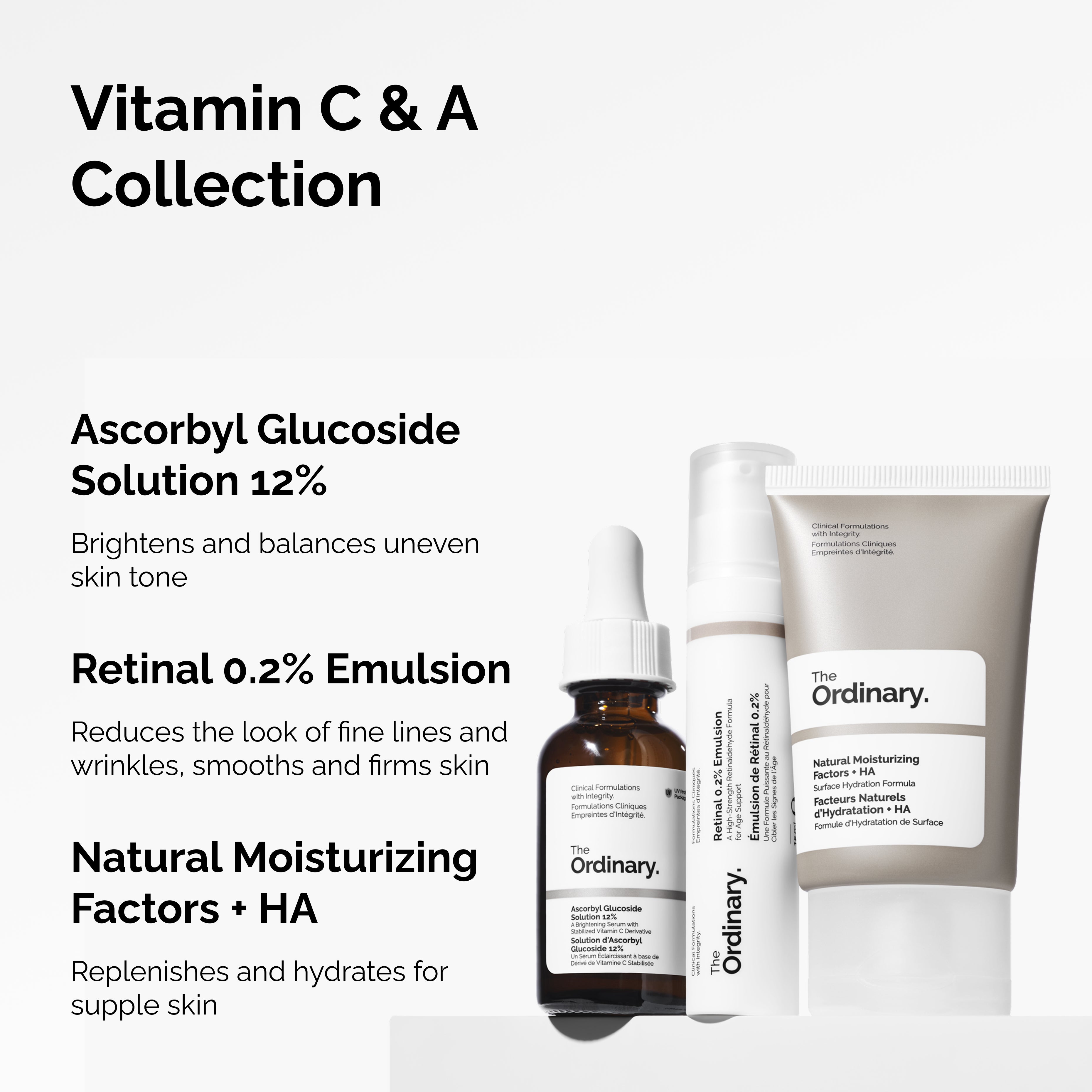 The Ordinary The Vitamin C & A Collection Set for dryness