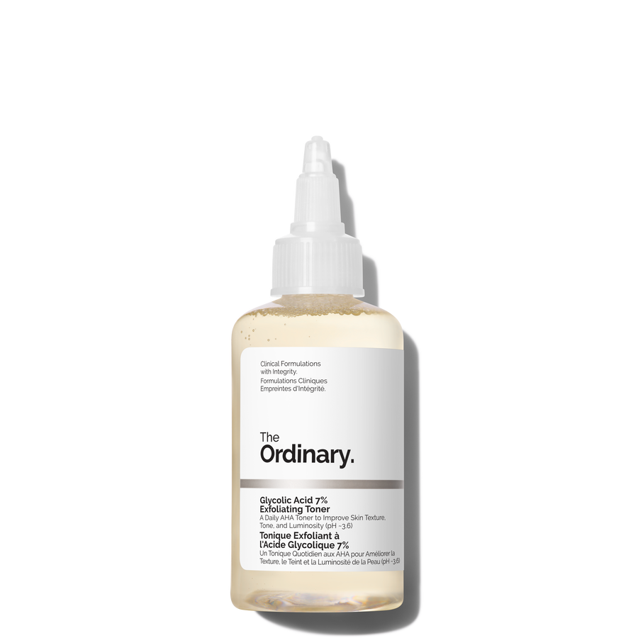 The Ordinary Glycolic Acid 7% Exfoliating Toner for dullness | 100ml/240ml, evening use