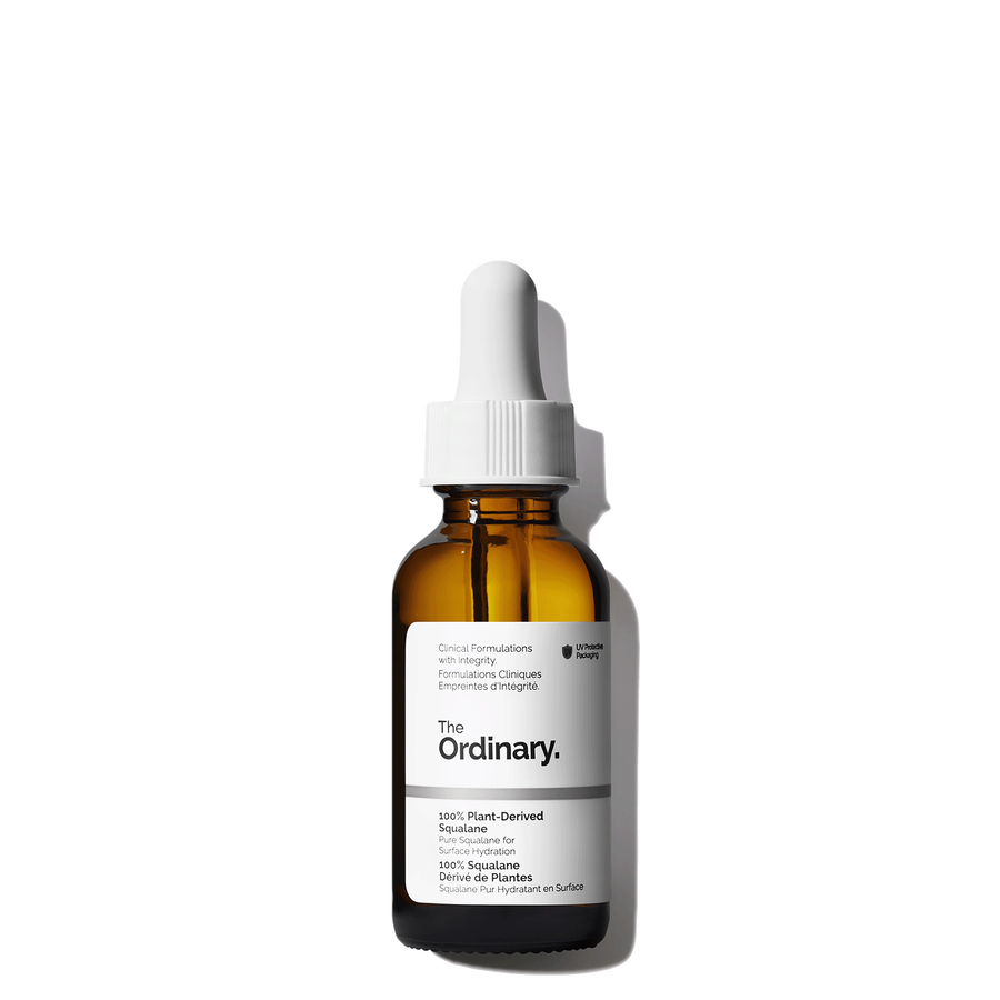 The Ordinary 100% Plant-Derived Squalane Anhydrous Serum for dryness | 30ml, morning & evening use