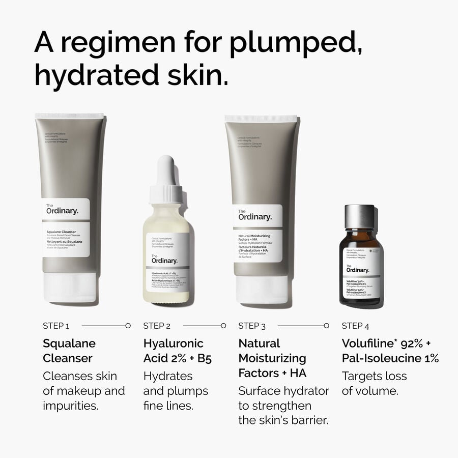 The Ordinary Volufiline 92% + Pal-Isoleucine 1% Anhydrous Serum for signs of aging | 15 mL, morning & evening use
