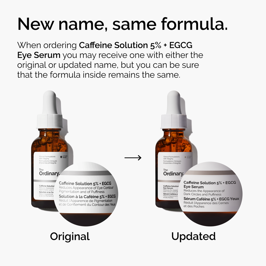 The Ordinary Caffeine Solution 5% + EGCG Eye Serum for dark circles | 30ml, morning & evening use