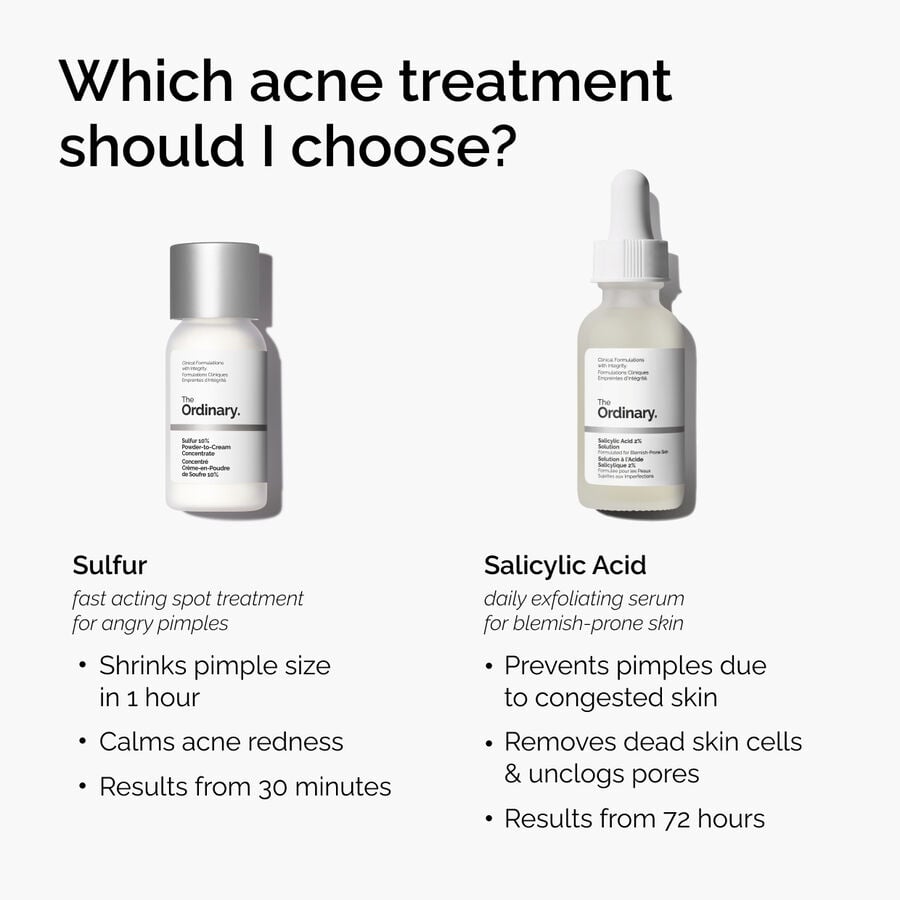 The Ordinary Sulfur 10% Powder-to-Cream Concentrate for visible shine | 5g, morning & evening use