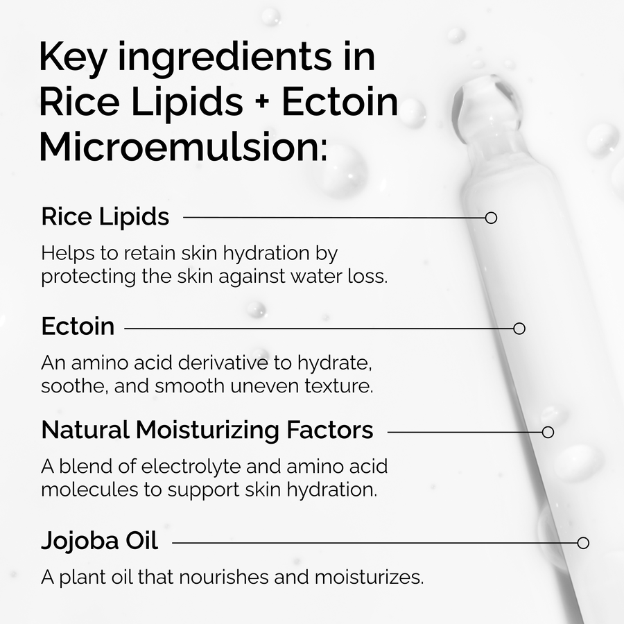 The Ordinary Rice Lipids + Ectoin Microemulsion Moisturizer for look of redness | 60ml/120ml, morning & evening use