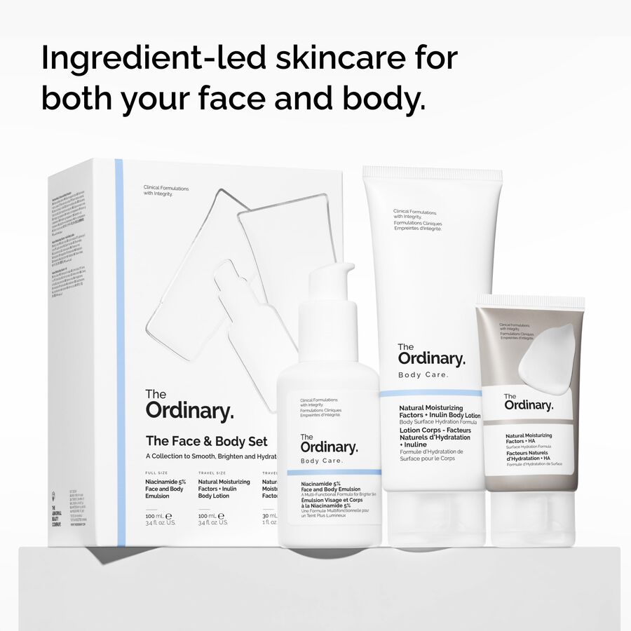 The Ordinary The Face & Body Set for dryness | morning & evening use