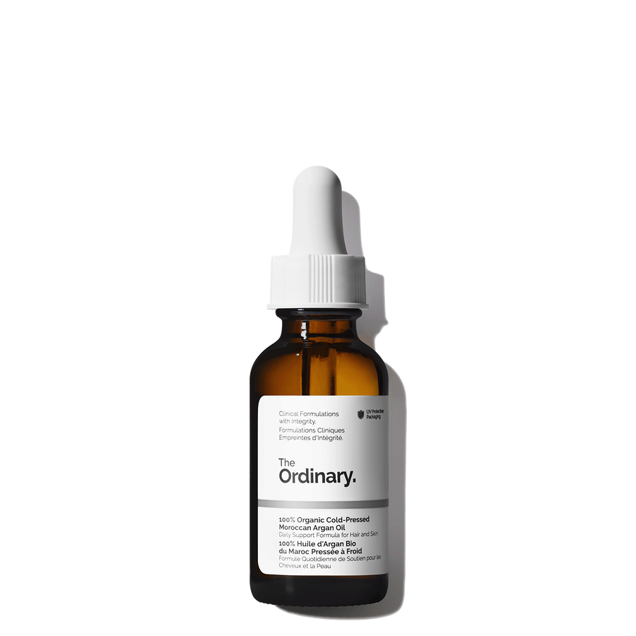 The Ordinary 100% Organic Cold-Pressed Moroccan Argan Oil for dryness | 30ml, morning & evening use