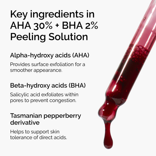 The Ordinary AHA 30% + BHA 2% Peeling Solution Water-Based Serum for uneven skin tone | 30ml, evening use