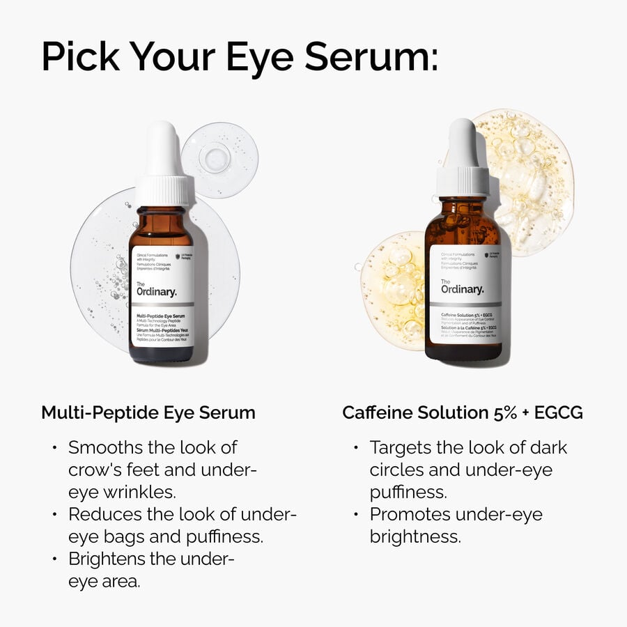 The Ordinary Multi-Peptide Eye Serum for puffiness | 15ml, morning & evening use