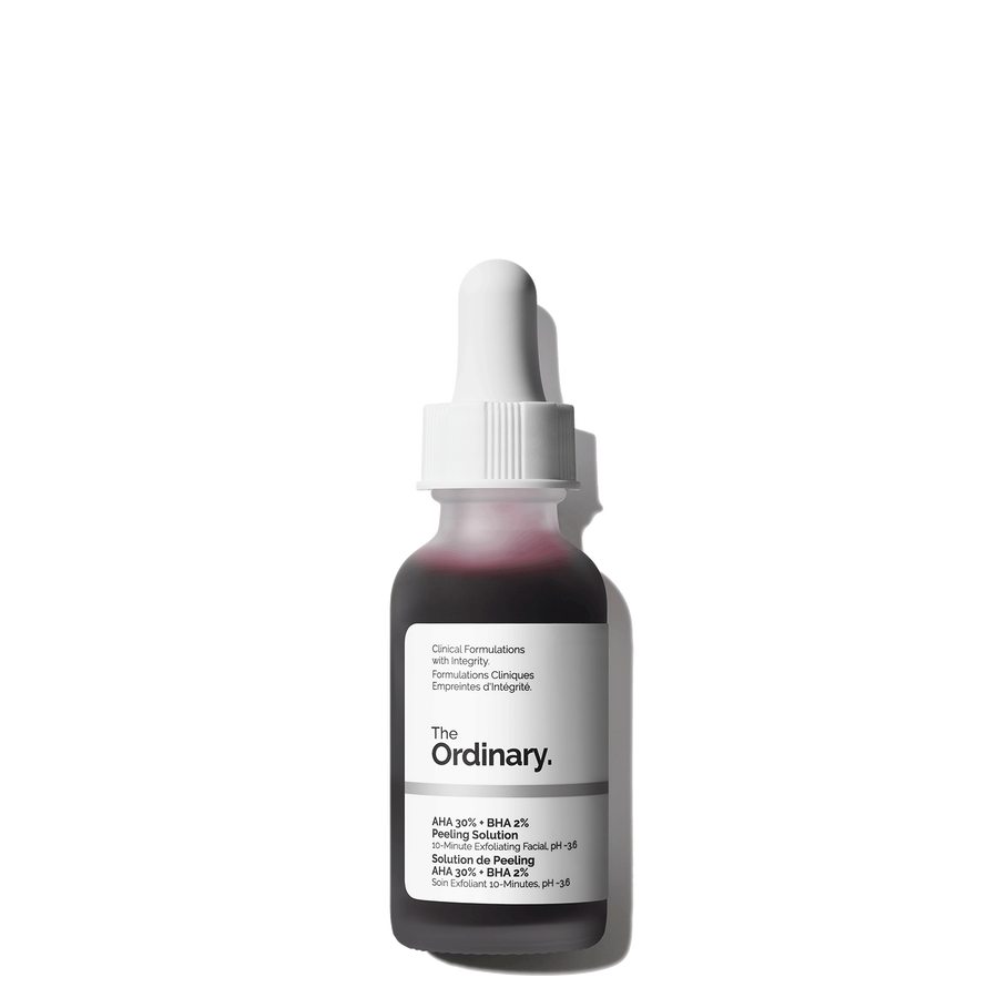 The Ordinary AHA 30% + BHA 2% Peeling Solution Water-Based Serum for uneven skin tone | 30ml, evening use
