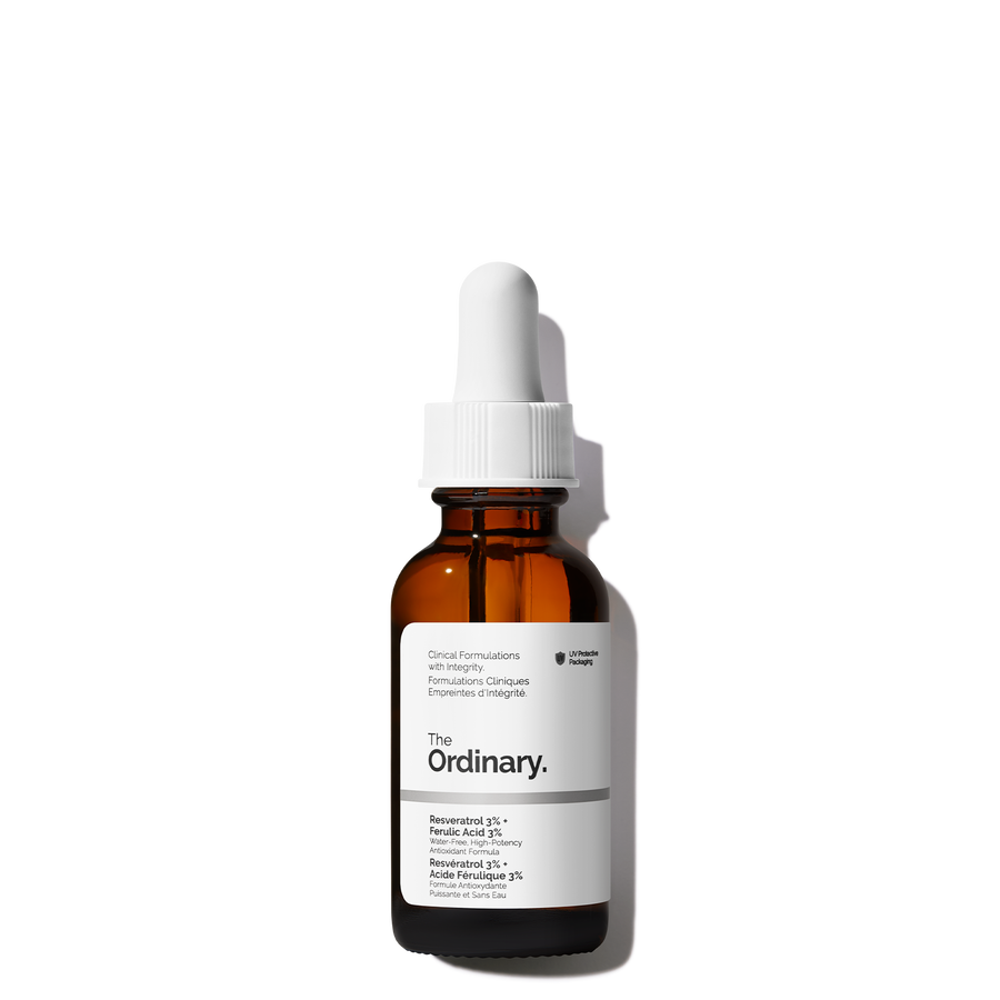 The Ordinary Resveratrol 3% + Ferulic Acid 3% Anhydrous Serum for dullness | 30ml, morning & evening use