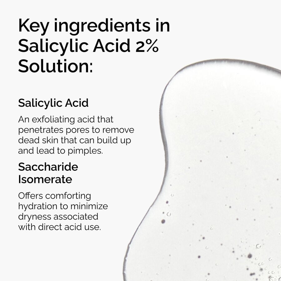The Ordinary Salicylic Acid 2% Solution Water-Based Serum for textural irregularities | 30ml, evening use