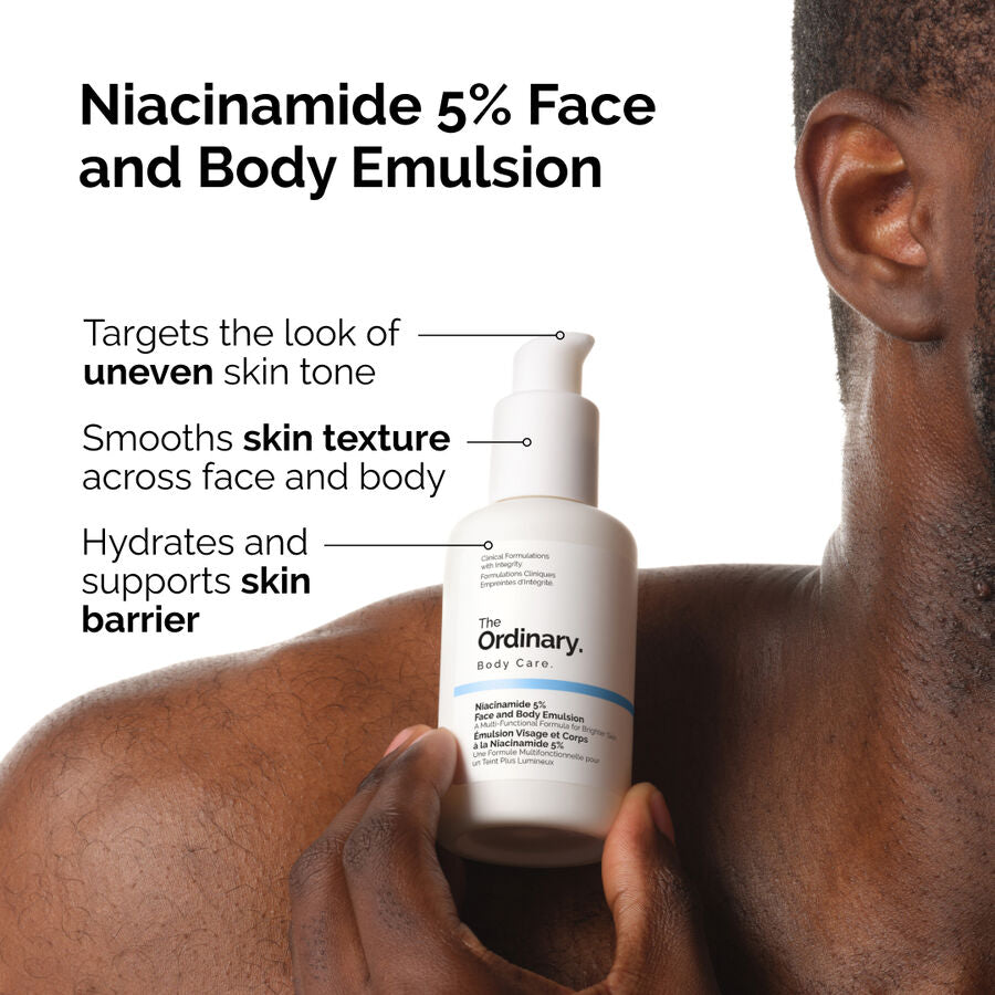 The Ordinary Niacinamide 5% Face and Body Emulsion for dryness | 100ml, morning & evening use