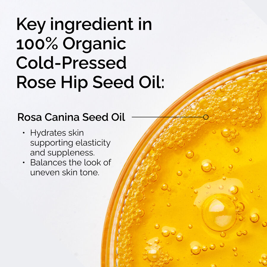 The Ordinary 100% Organic Cold-Pressed Rose Hip Seed Oil for dullness | 30ml, evening use