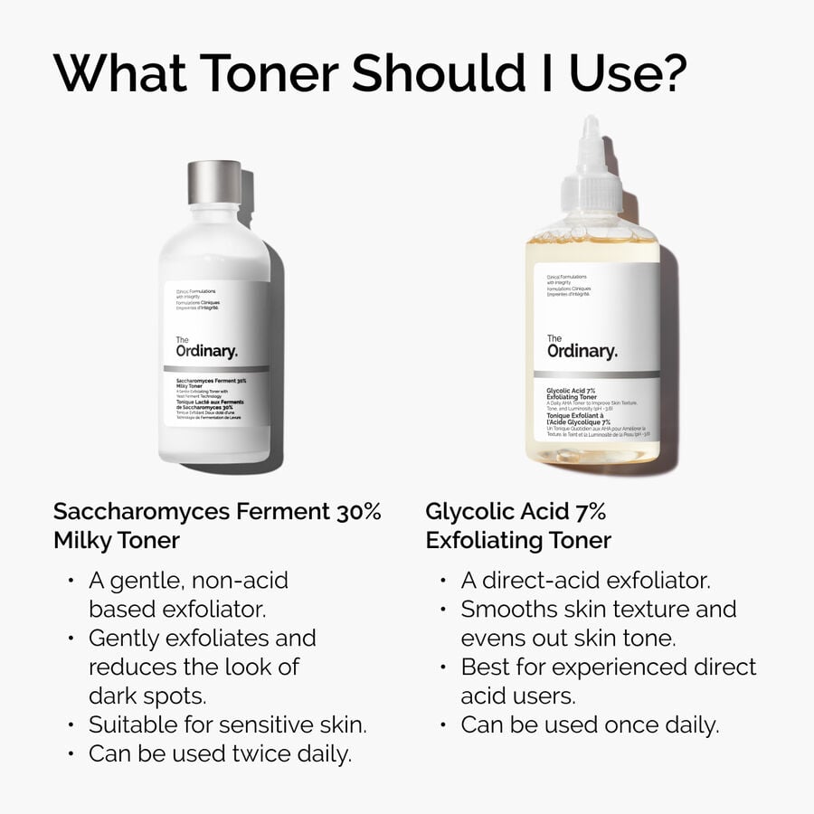 The Ordinary Glycolic Acid 7% Exfoliating Toner for dullness | 100ml/240ml, evening use