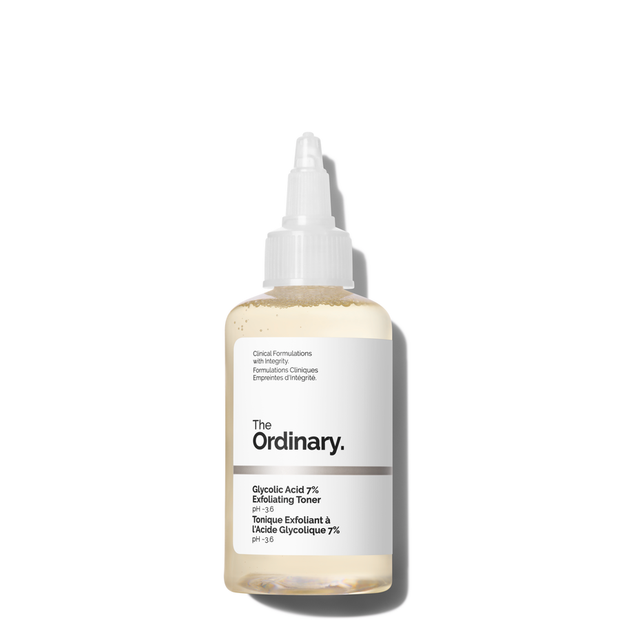 The Ordinary Glycolic Acid 7% Exfoliating Toner for dullness | 100ml/240ml, evening use