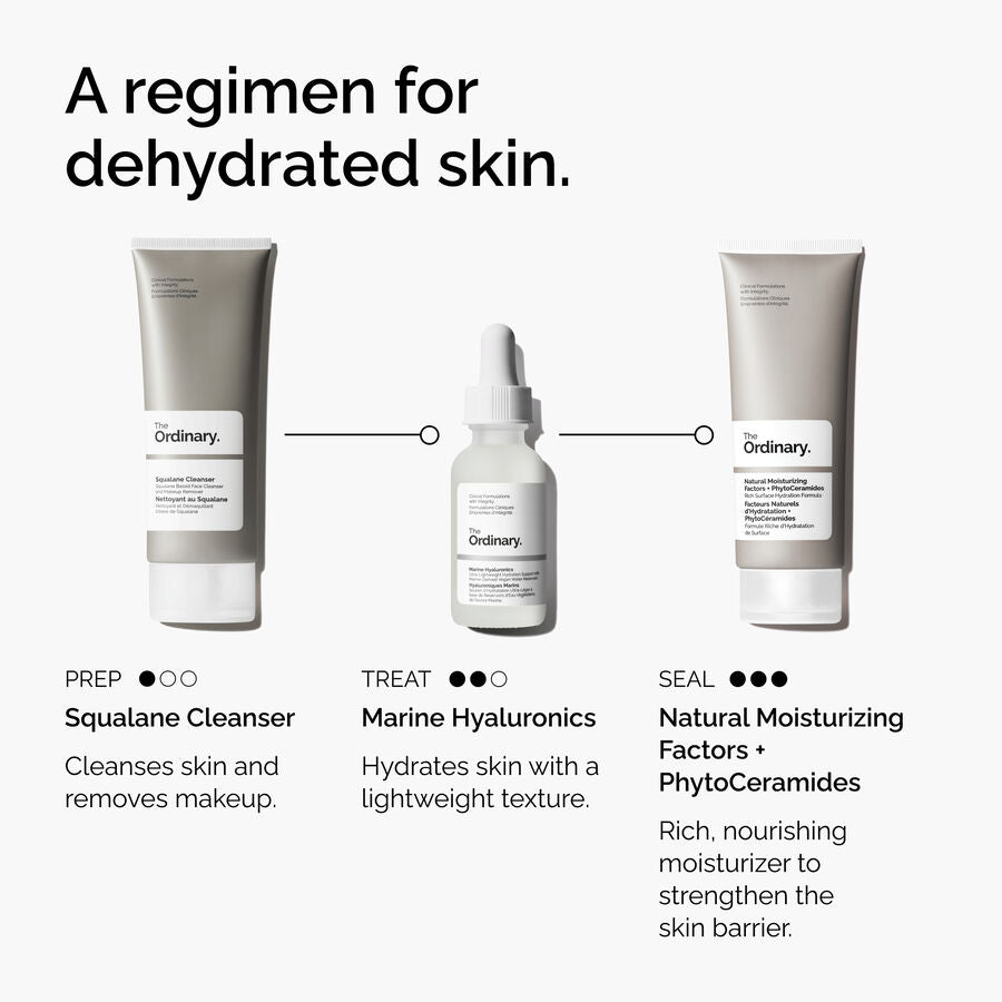 The Ordinary Marine Hyaluronics Water-Based Serum for dryness | 30ml, morning & evening use