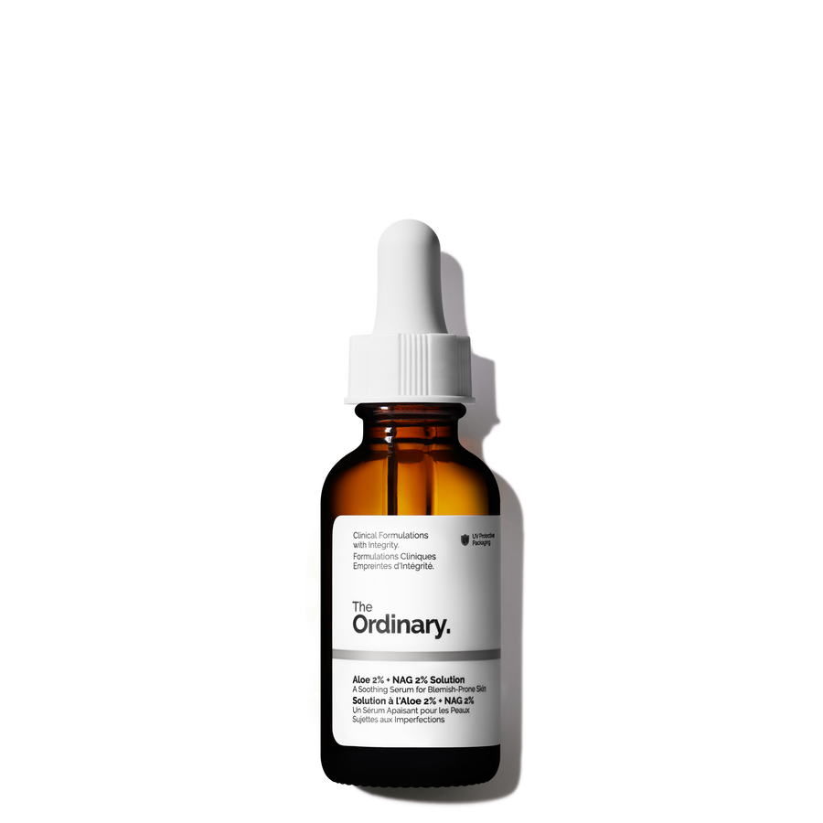 The Ordinary Aloe 2% + NAG 2% Solution Water-Based Serum for uneven skin tone | 30ml, morning & evening use